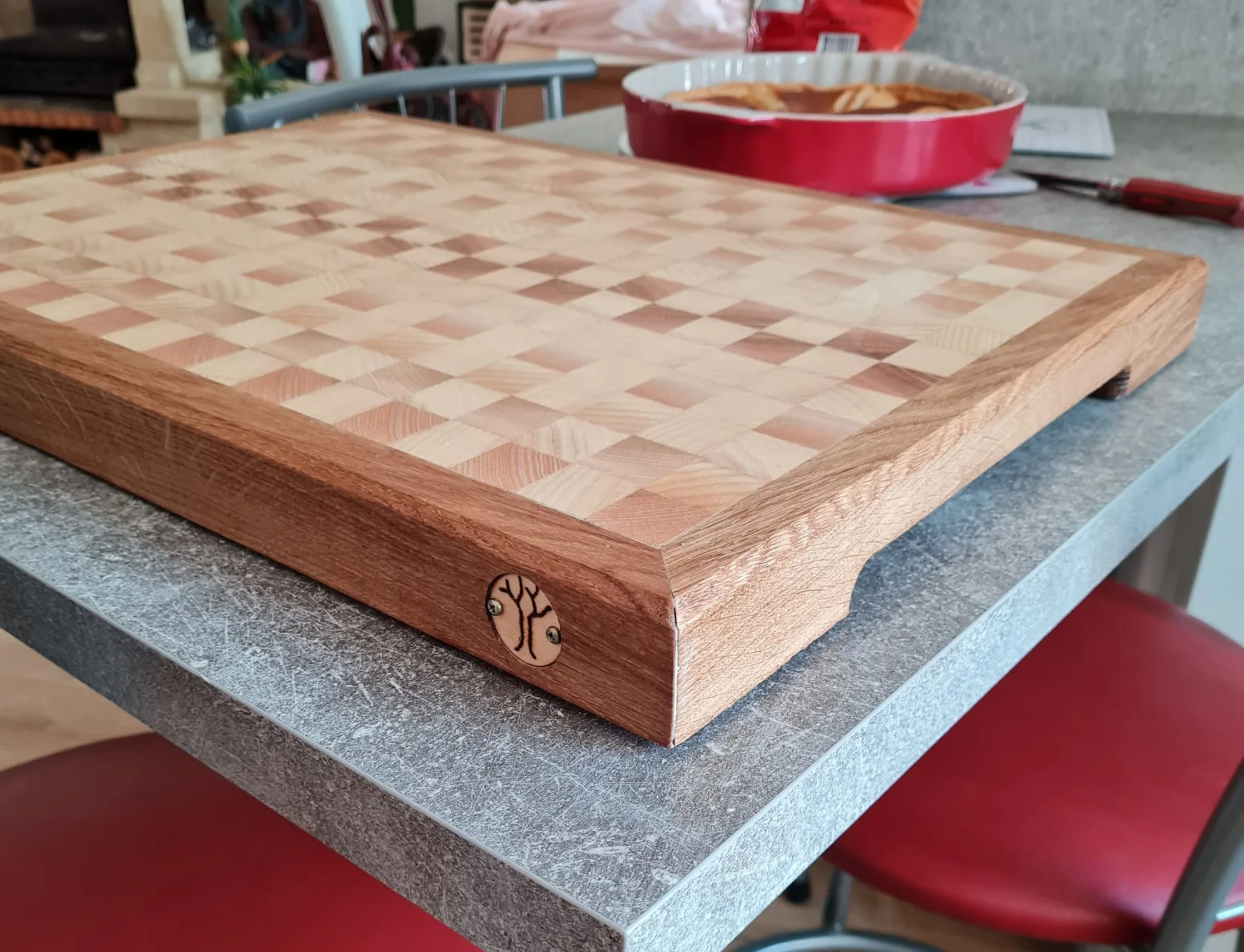 Photographie de la réalisation : Billot de cuisine.