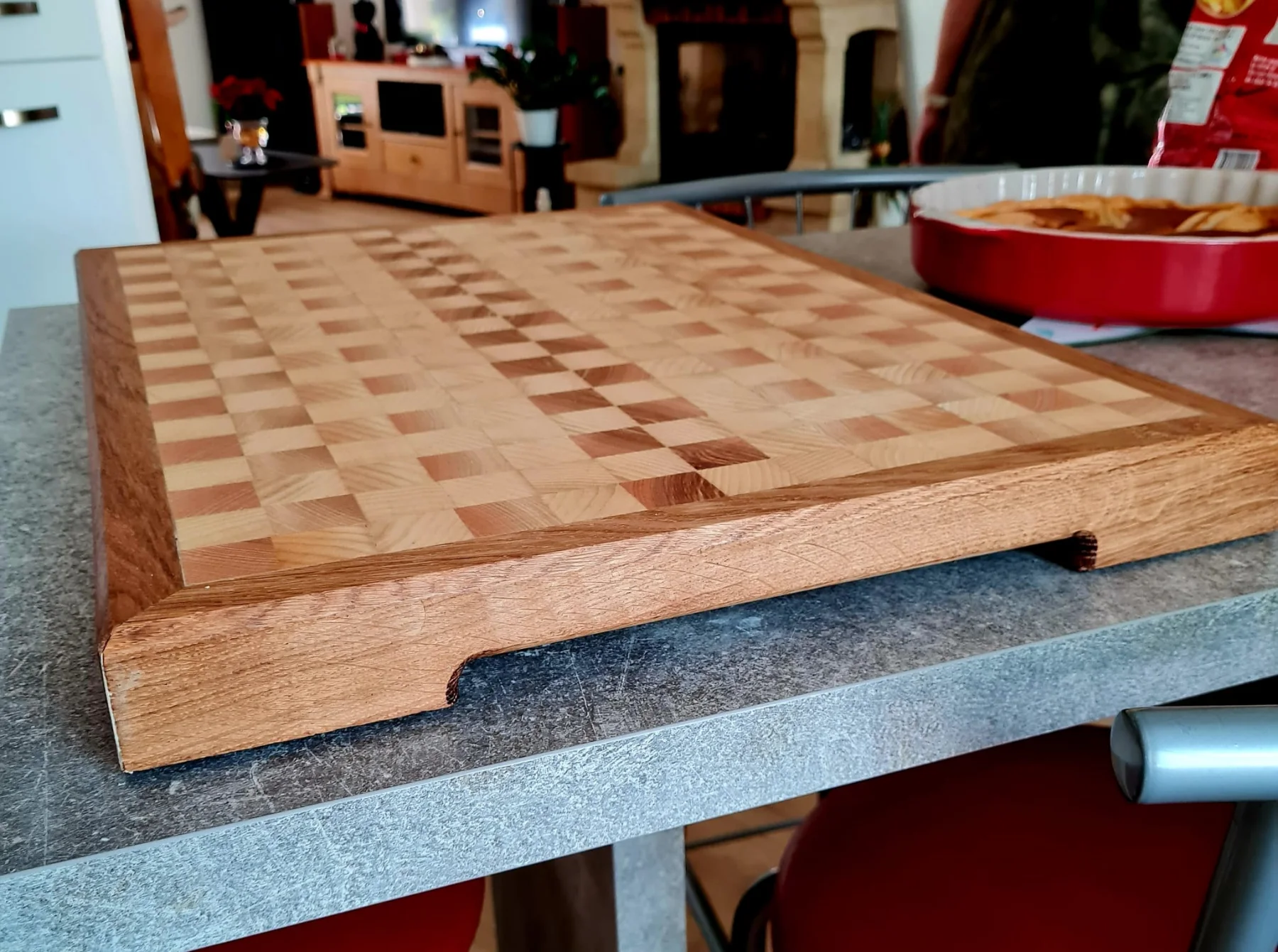 Photographie de la réalisation : Billot de cuisine.