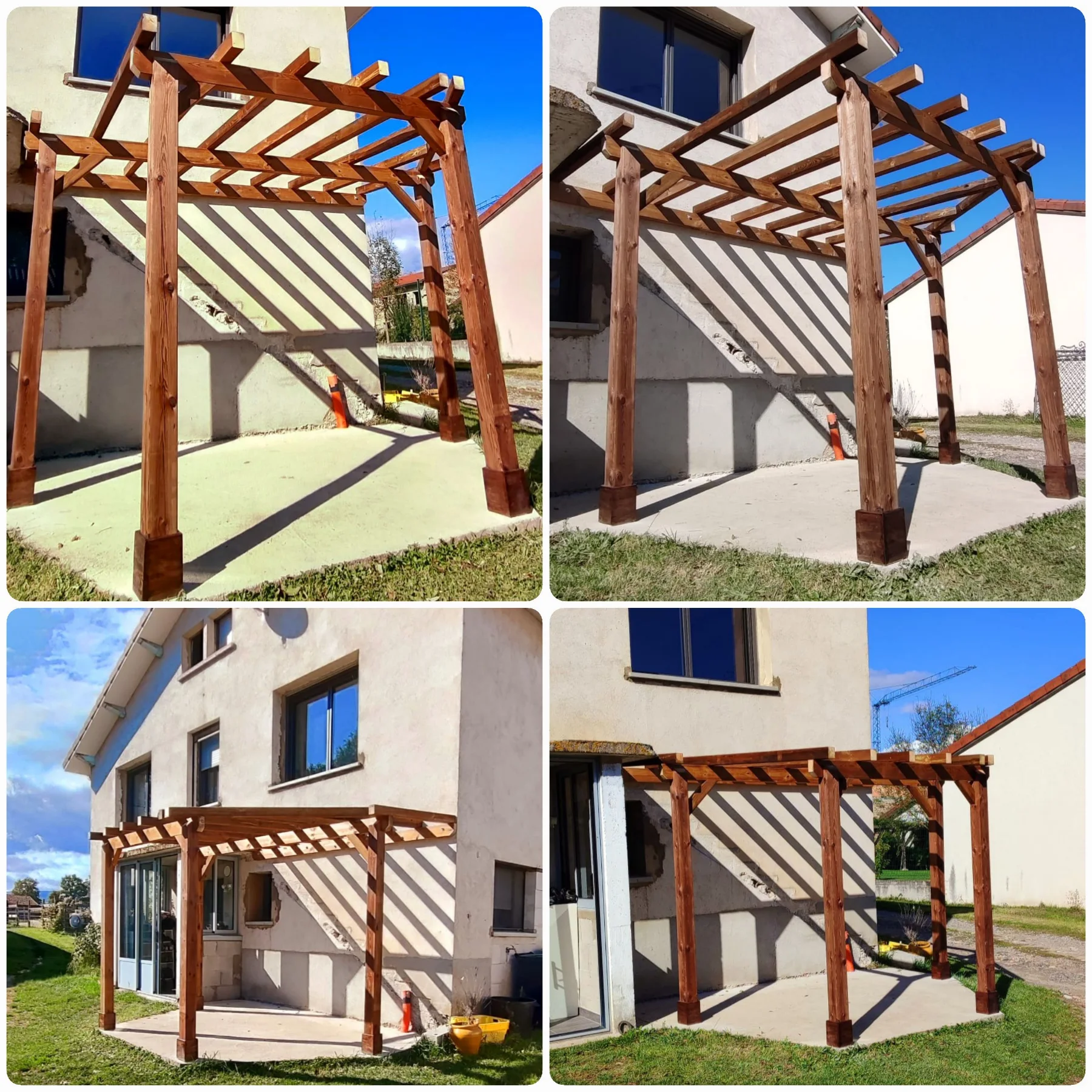 Photographie de la réalisation : Pergola sur mesure.